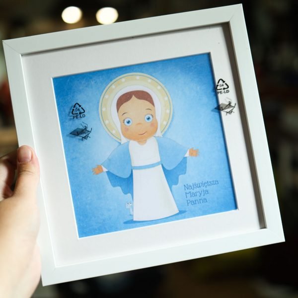 Najświętsza Maryja Panna plakat ilustracja dla dzieci