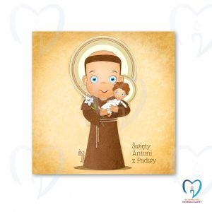 Święty Antoni plakat ilustracja dla dzieci