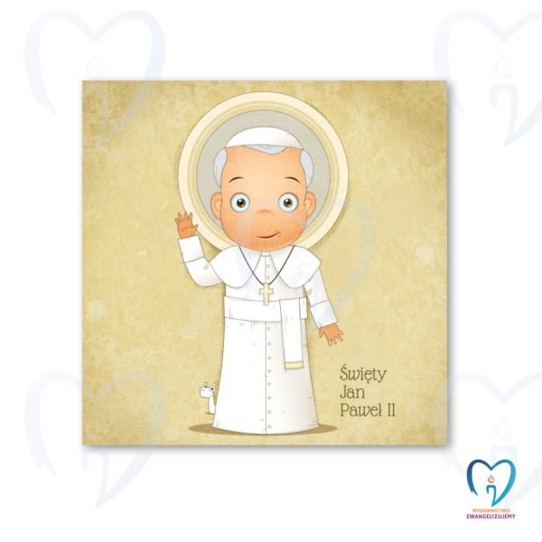 Święty Jan Paweł II plakat ilustracja dla dzieci