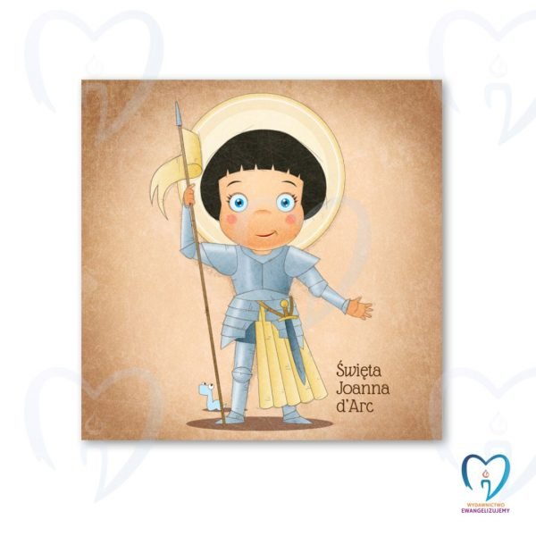Święta Joanna d'Arc plakat ilustracja dla dzieci
