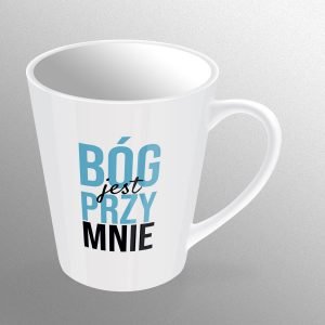 Kubek "Bóg Jest Przy Tobie, Bóg Jest Przy Mnie" - Ewangelizacyjny (Małe Latte)